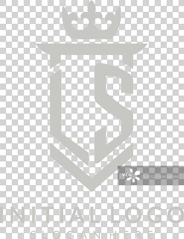 初始的LS盾牌和皇冠标志风格图片素材