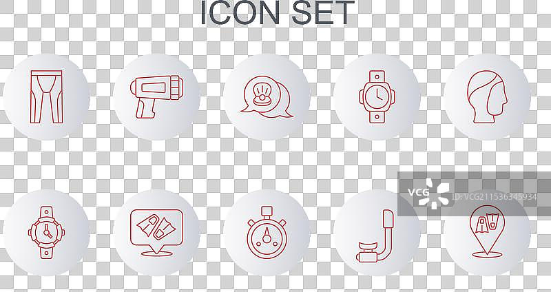 为游泳潜水手表设置翻转线图片素材