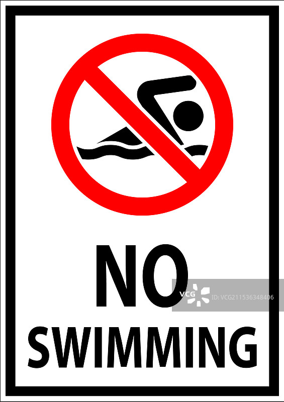 禁止游泳标志图片素材