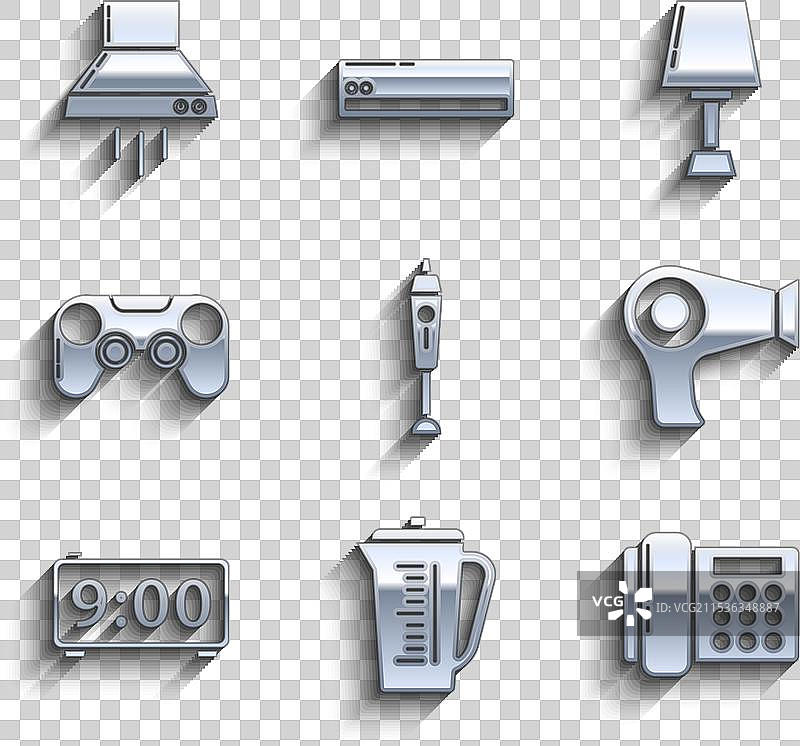 搅拌机、量杯、电话、吹风机图片素材