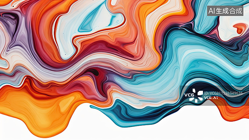 【AI数字艺术】流动流体颜料纹理背景图图片素材