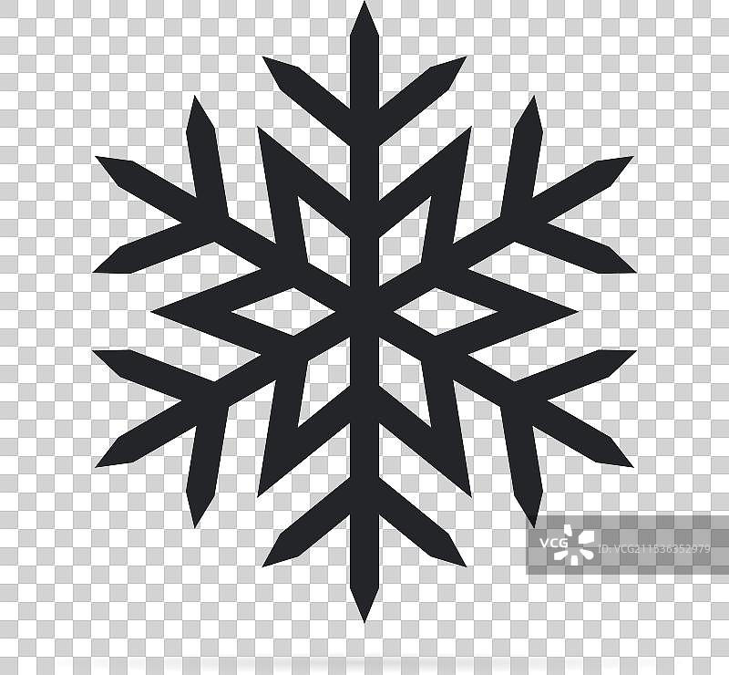 白色背景上的雪花图标图片素材