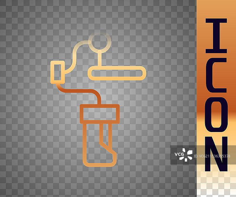 相机图标的金色线性云台稳定器图片素材