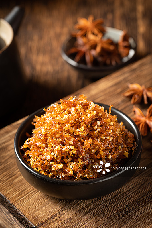 传统美食灯影牛肉丝图片素材