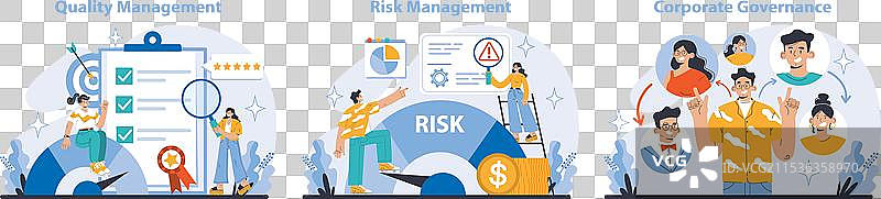 战略与管理概念扁平化图片素材