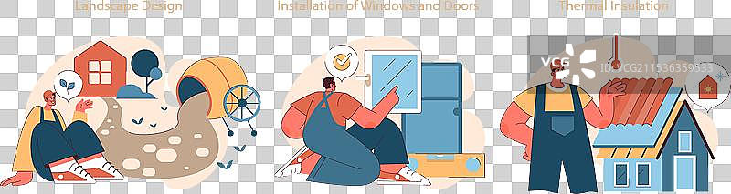 景观专业的建筑工作团队图片素材