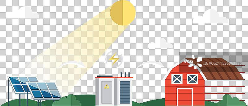 太阳能提供清洁和可再生的能源图片素材