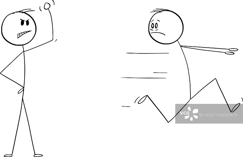 弱者逃离或逃跑强者图片素材