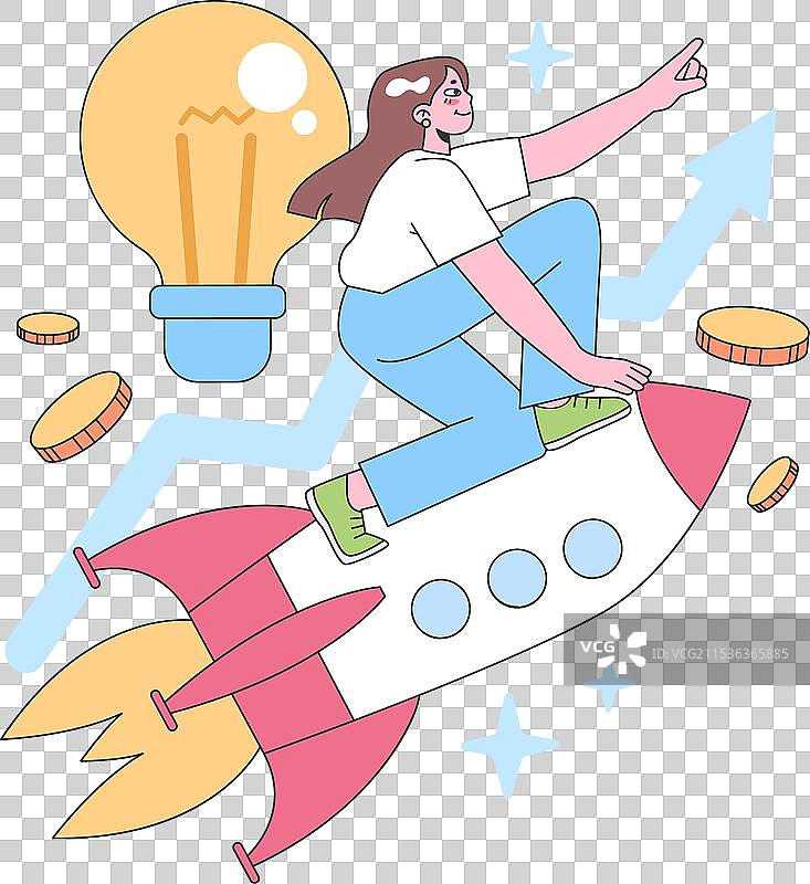 创新旅程概念扁平化设计图片素材