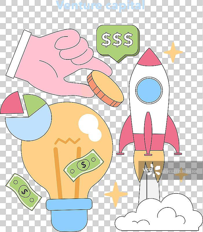 风险投资扁平图标图片素材