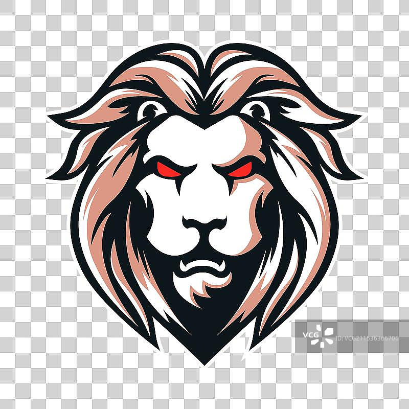 狮子吉祥物高级标志设计图片素材