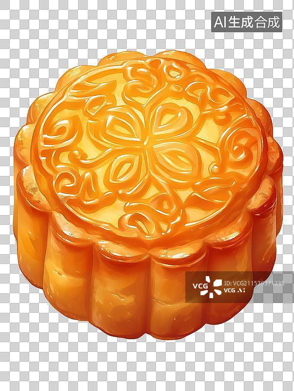 【AI数字艺术】3D中秋节月饼免抠图形图片素材