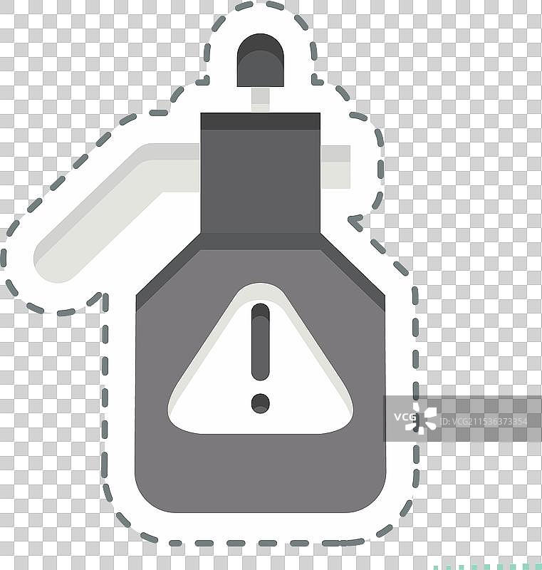 与毒药符号相关的喷雾器贴纸线条剪切图片素材