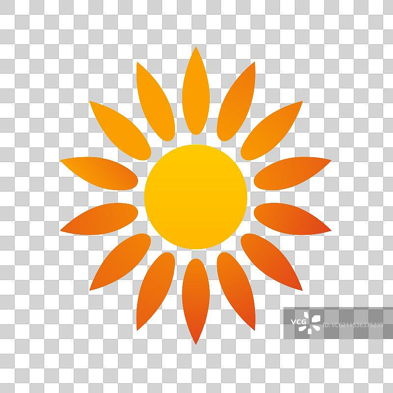 太阳能电力服务渐变填充标志图片素材