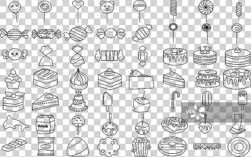 甜点和甜品图标图片素材