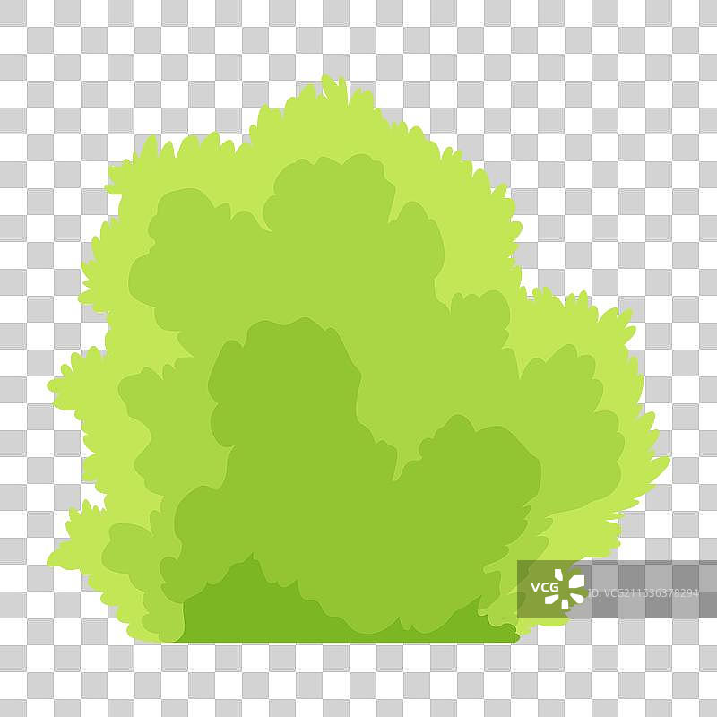 卡通丛林或公园的灌木图标图片素材