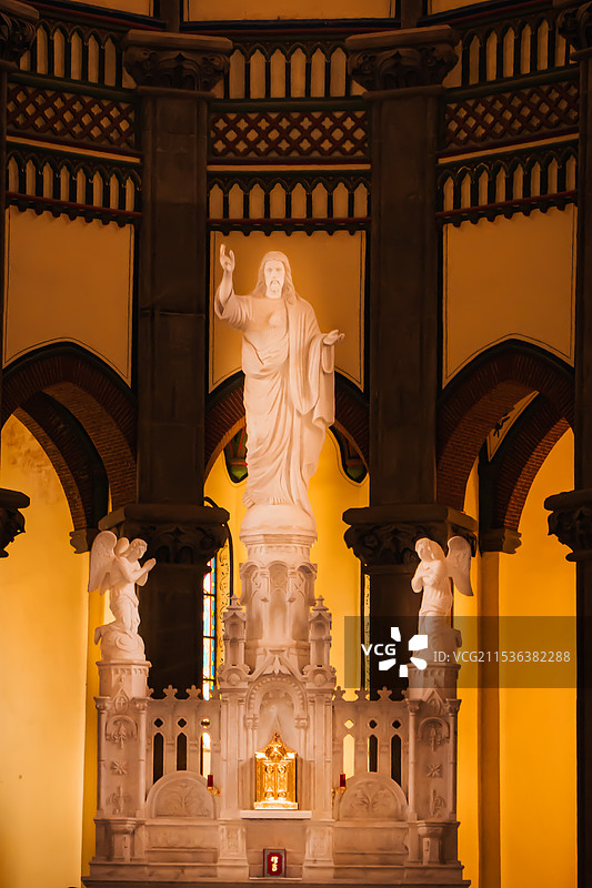 济南洪家楼教堂图片素材