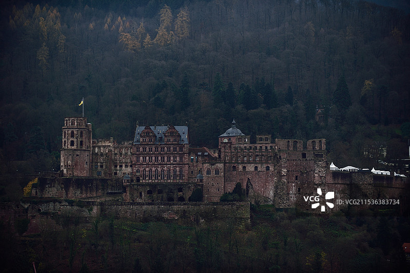 天鹅堡周围的风景图片素材