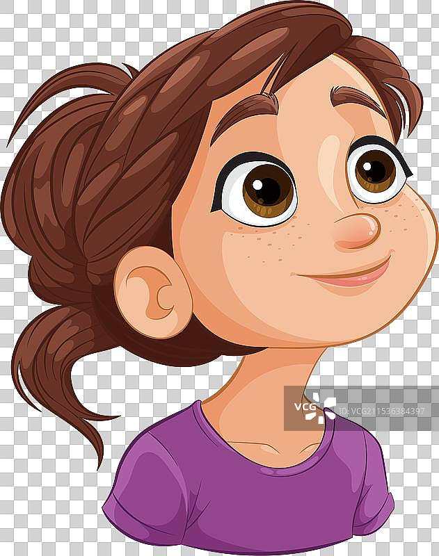 一个微笑的年轻女孩图片素材