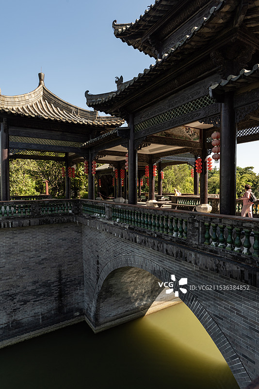 广东省东莞市道滘镇粤晖园岭南园林图片素材