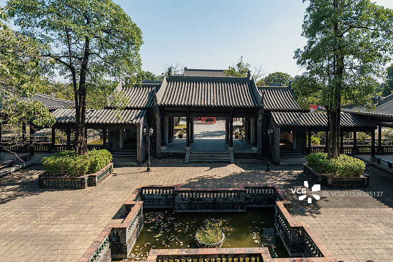 广东省东莞市道滘镇粤晖园岭南园林图片素材
