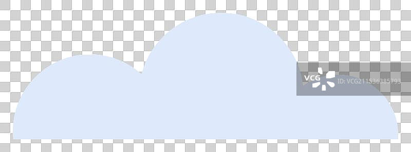 简单的蓝色云朵形状用于天气图标图片素材
