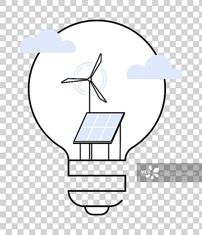 以光线描绘的可持续能源解决方案图片素材