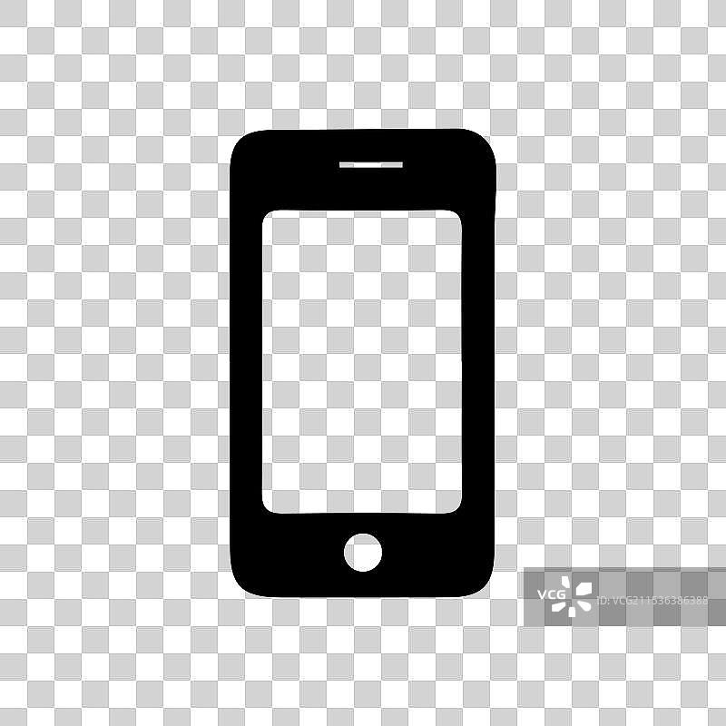 黑色扁平手机网页图标图片素材