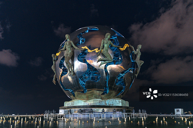 广西壮族自治区北海银滩著名雕塑图片素材