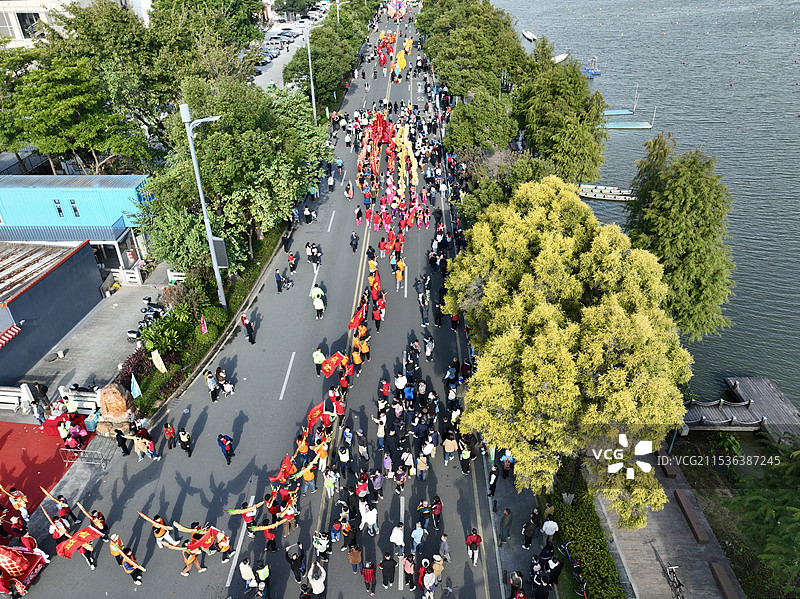 顺德大學良苏岗龙母庙祈福巡游图片素材