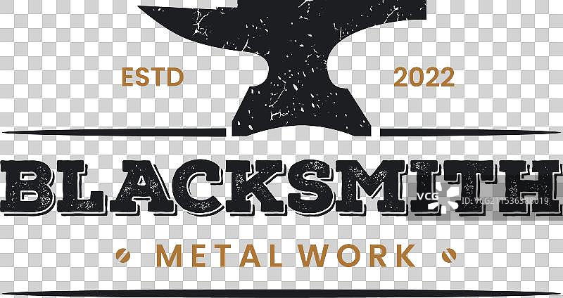 铁匠、铁砧和铸造的剪影图片素材