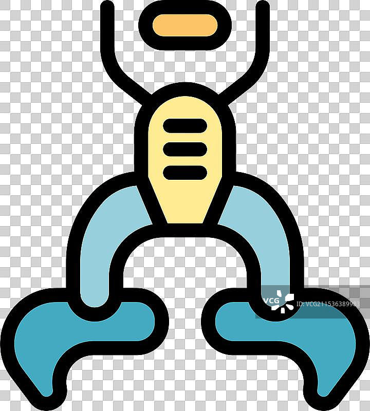 未来主义机械机器人爪子正在拾取物品图片素材