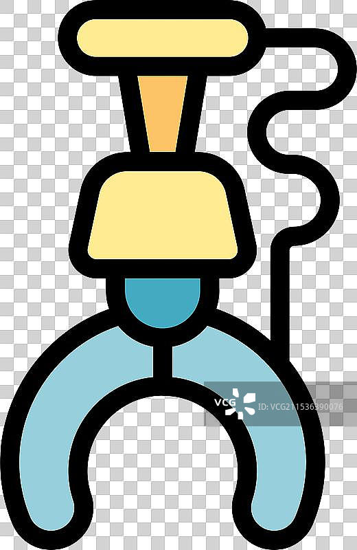 机械手臂握住空的抓娃娃机图标，彩色图片素材