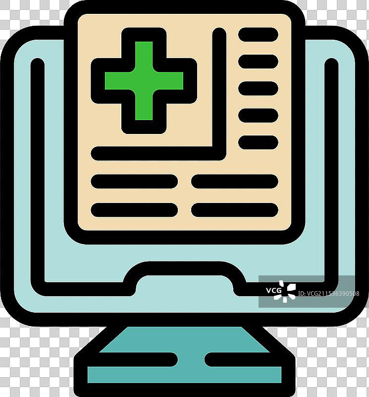 在线医疗记录在电脑上显示图片素材