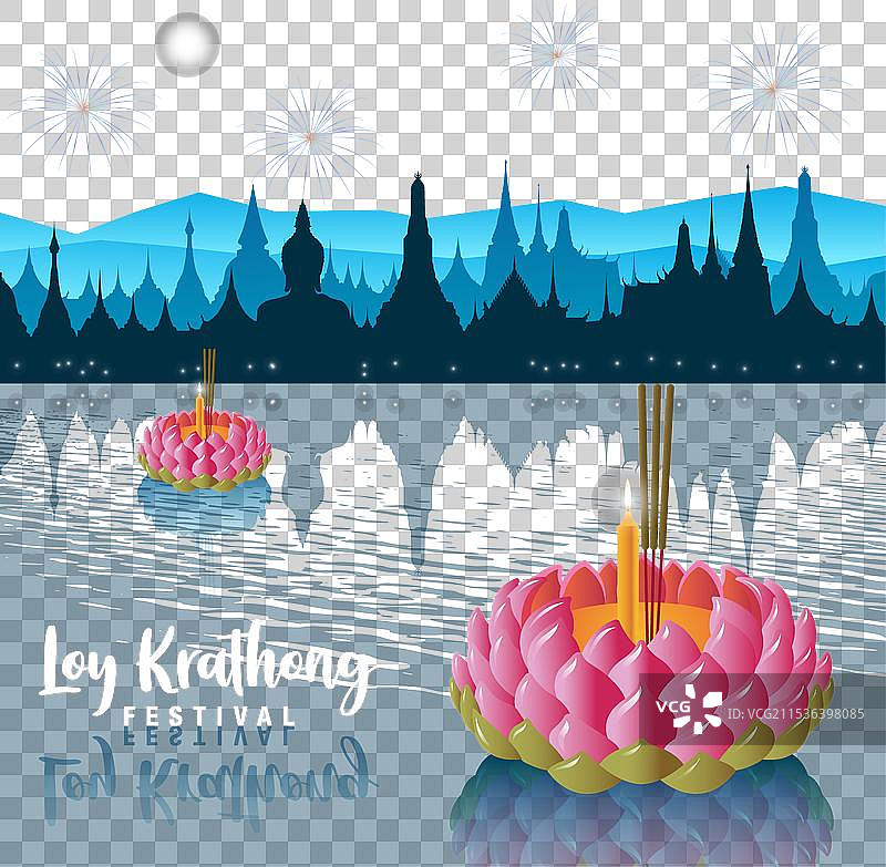 水灯节的图像图片素材