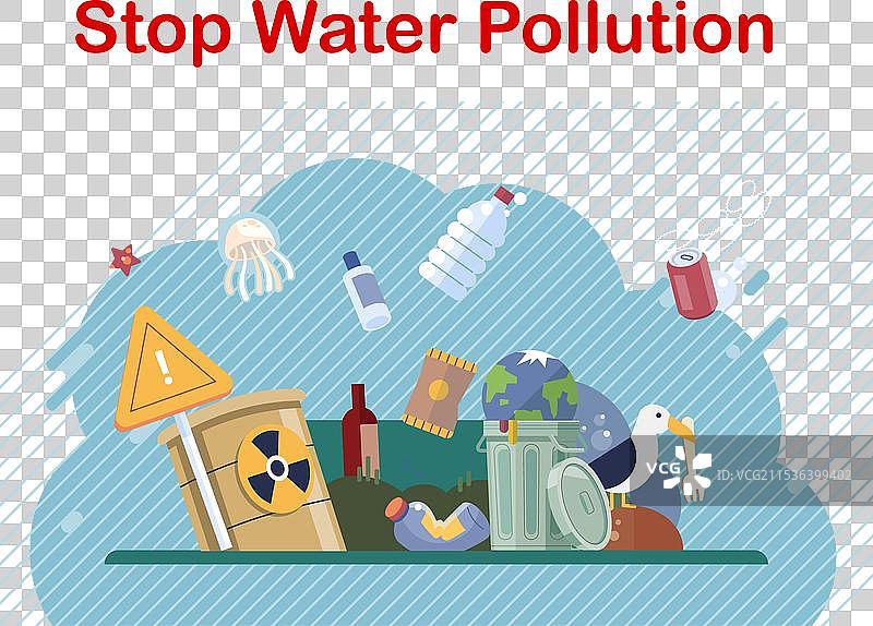 水污染使生态系统遭受了严重损害图片素材