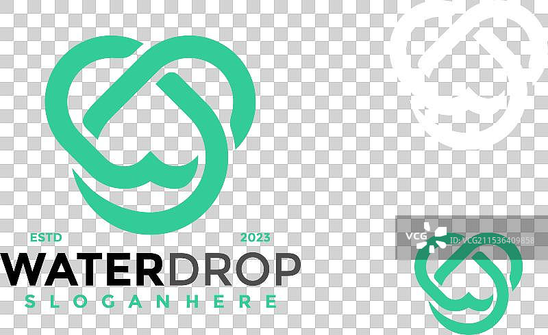 字母W水滴标志设计符号图标图片素材