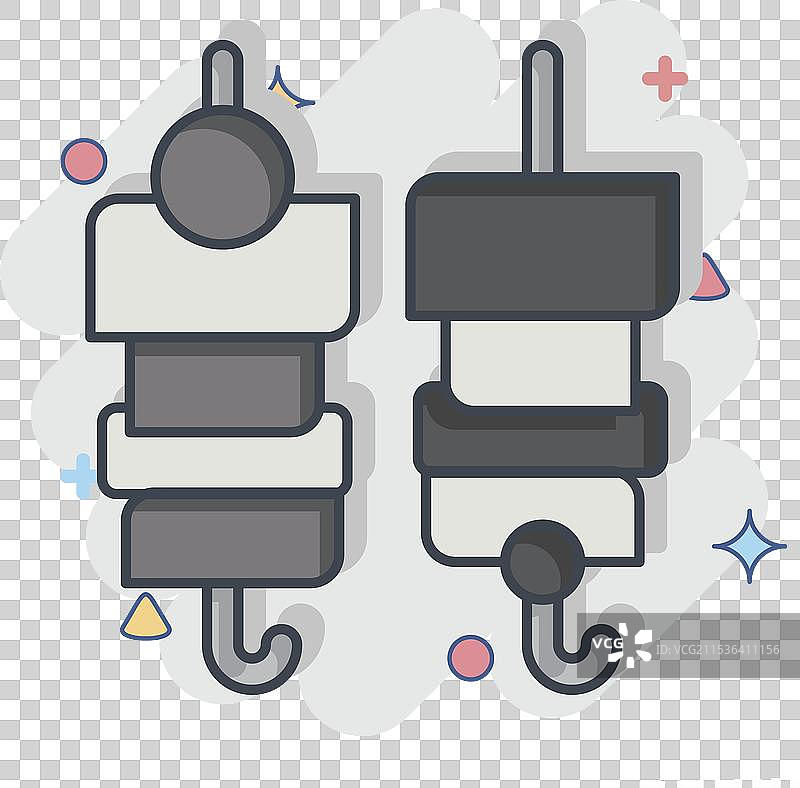 与俄罗斯相关的串烧图标漫画图片素材