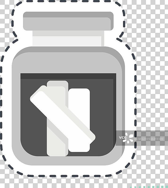 与俄罗斯符号相关的切割小黄瓜贴纸线图片素材