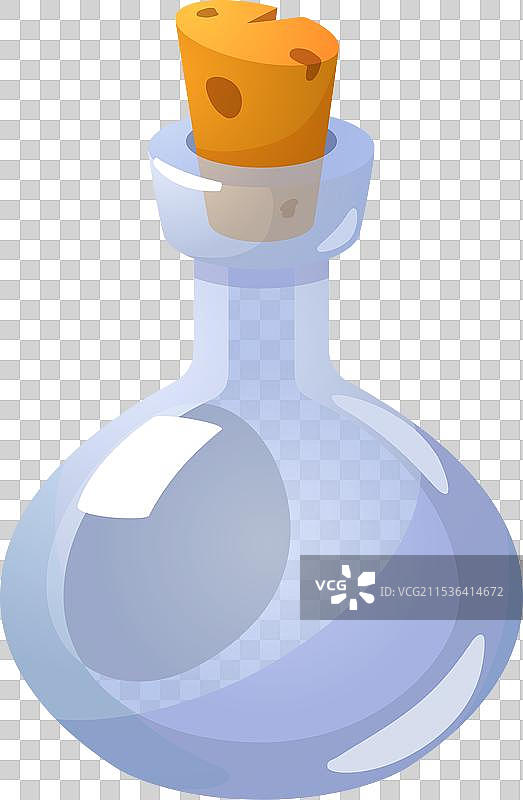 带塞子的药水玻璃瓶游戏图片素材