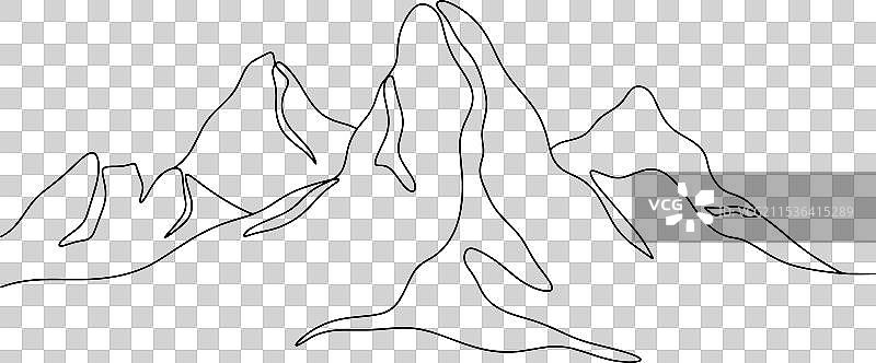 一线山脉图片素材