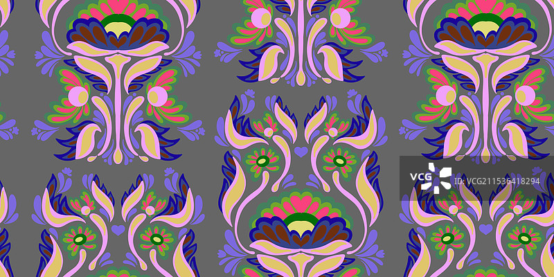 乌克兰民间艺术花卉杂色装饰民族风格图片素材