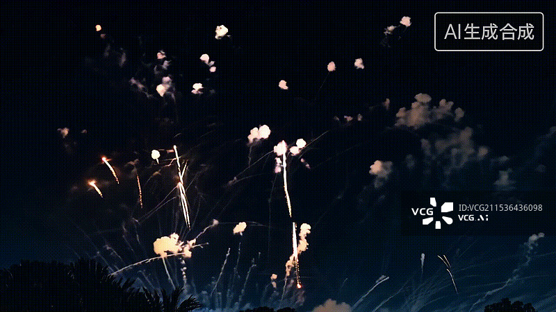 【AI数字艺术】新年快乐，元旦，春节，烟花GIF图片素材