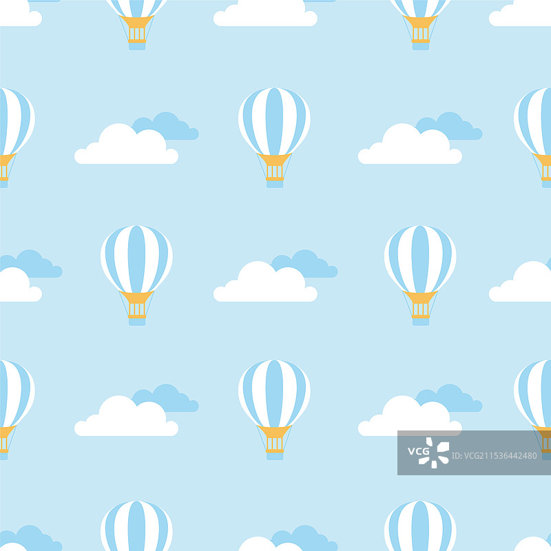 一个充满活力和色彩的热气球图案图片素材
