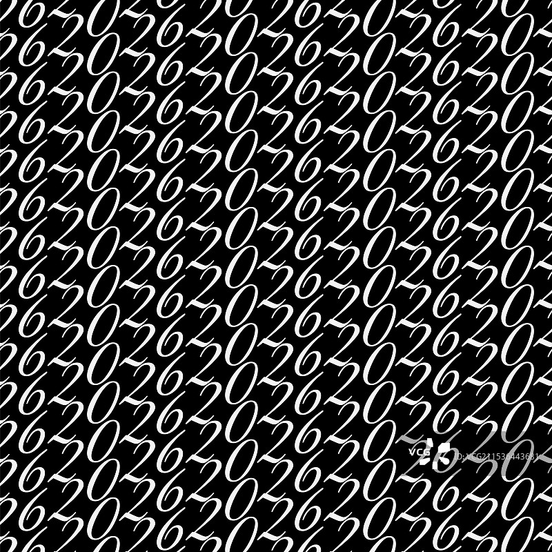 2026年黑白日期极简无缝设计图片素材