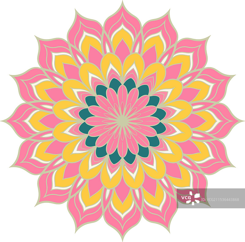 柔和绽放的曼荼罗图片素材