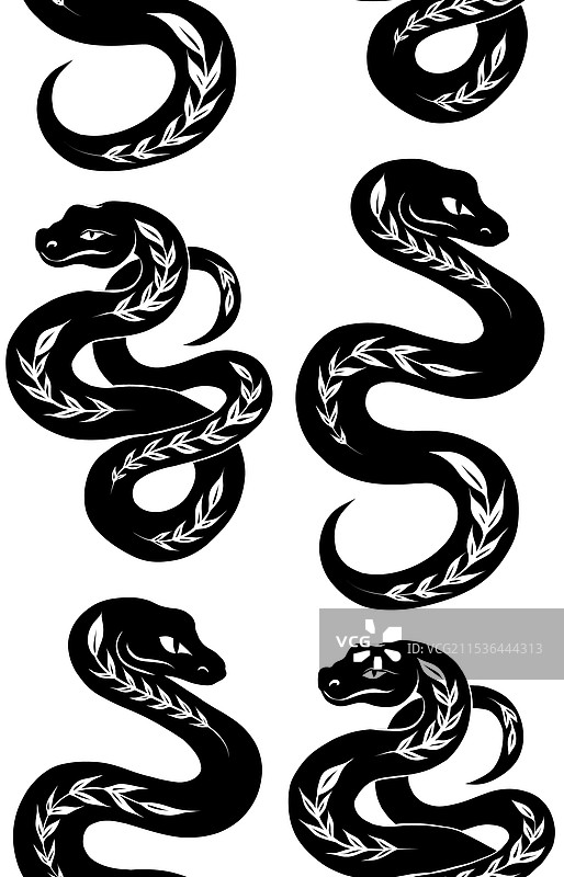 黑色轮廓的无缝图案图片素材