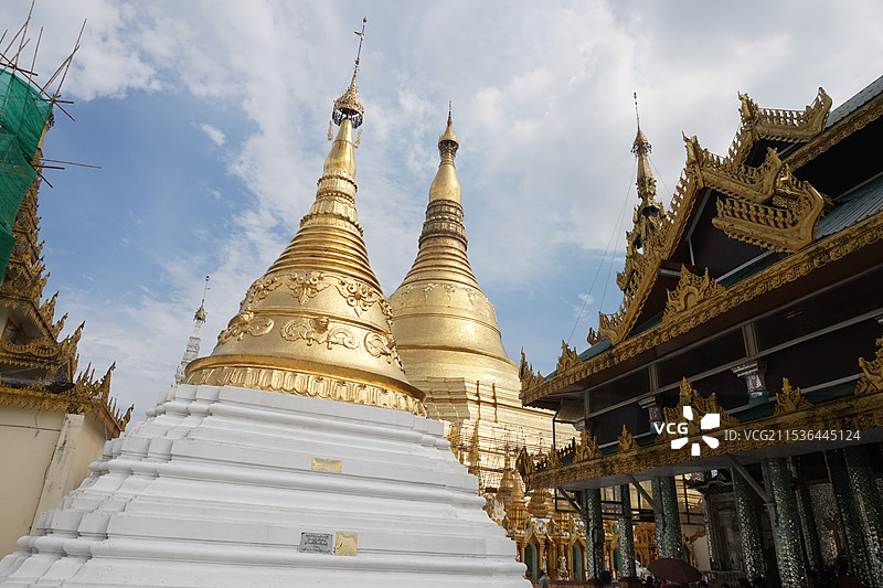 缅甸仰光街景，佛像，佛塔图片素材