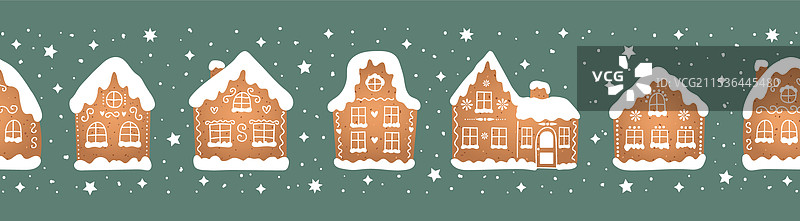 圣诞节渐变无缝边框图片素材