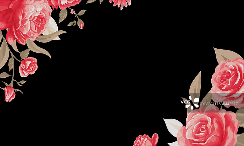 手工水彩花卉贺卡图片素材